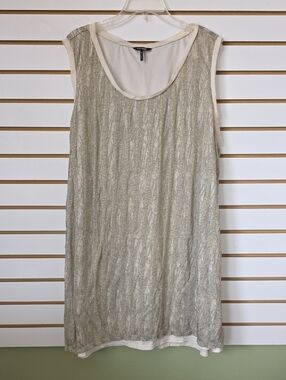 Daisy Fuentes Metallic Sheen Sleeveless Midi Dress 3x